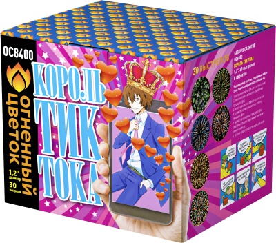 Король Тик-Тока Батарея салютов купить в Северо-Курильске | severo-kurilsk.salutsklad.ru